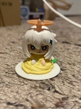 Cute White-Haired Paimon Genshin Figurine